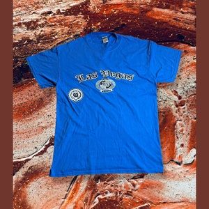 Las Vegas Tourist T Shirt Sz M Royal Blue